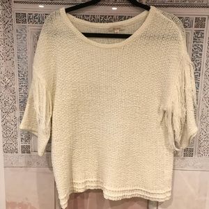 Ella Moss fringe sleeve top - S